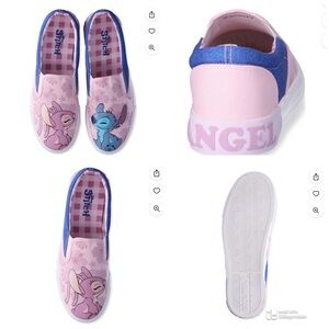 NWT Disney Stitch Pink and Blue Loafers Size 11